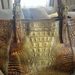 Brahmin Multicolor Crocodile Embossed Tote
